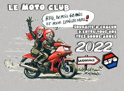 Bonne année et bonne santé à moto